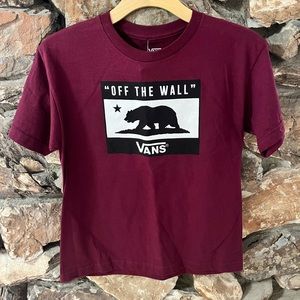 Kid's T-Shirt - Vans Off the Wall with California Flag